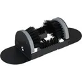 Produktbild: Relaxdays Schuhabstreifer Holz Schwarz Grau Rundumbürste 12 cm x 23 cm x 15,5 cm 1,7 kg