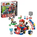 Produktbild: LEGO Mario Kart - Interaktiver Mario & Standard-Kart - Nintendo Spielzeug - Spiel Rennstrecke mit Auto, 3 Figuren, Podium & Barrieren - Gamer Geschenk für Jungen & Mädchen ab 7 Jahren - 72043