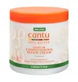 Produktbild: Cantu Leave-in Conditioning Repair Cream – tief eindringende Pflegebehandlung – spendet intensive Feuchtigkeit – macht das Haar weich und griffig – für geschädigtes, trockenes oder raues Haar – 453 g