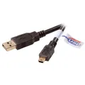 Produktbild: Vivanco USB 2.0 zertifiziertes Kabel mit Goldkontakten, USB A Stecker <-> Mini USB B Stecker 3.0 m