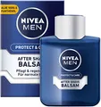 Produktbild: NIVEA MEN Protect & Care After Shave Balsam im 4er Pack (4 x 100 ml), beruhigendes After Shave, Hautpflege nach der Rasur mit Aloe Vera und Panthenol