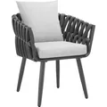 Produktbild: Ropestuhl Gartensessel Aluminium Design 120kg wetterfest Sitzkissen 61x60x73cm