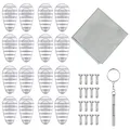 Produktbild: Brillen Reparatur Set,8 Paar Luftkammer Nasenpads Silikon, Rutschfeste Brille Nasenpads Weiche Silikon, Schraubbrillen Nasenpads mit Schrauben und Reinigungstuch