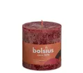 Produktbild: BOLSIUS KERZE STUMPENKERZE RUSTIK SHINE 100x100 MM SAMTROT NEU OVP