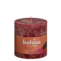 Produktbild: Bolsius Rustik Stumpenkerze Samtrot 100/100mm