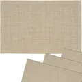 Produktbild: matches21 Tischset Platzset ELEGANCE edle Platzmatten 4er Set beige gewebt aus Kunststoff 45x30 cm/abwaschbar/erhältlich in vielen aufregenden Farben Platzdeckchen vom Tischwäsche Spezialist
