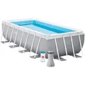 Produktbild: Intex 26788 Pool mit Rahmen CM 400x200x100h mit Pumpenfilter und Leiter
