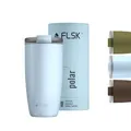 Produktbild: FLSK Tumbler – Premium coffee to go-Becher aus Edelstahl – 100 % auslaufsicher, BPA-frei & doppelwandig – hält 3 h heiß (polar, 500 ml)