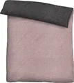 Produktbild: biberna Melange-Flanell Bettwäsche 0840500 MELANGE UNI color: brombeer, size: 1x 155x220 cm + 1x 80x80 cm
