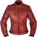 Produktbild: Modeka Iona Damen Motorrad Lederjacke, rot, 40