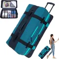 Produktbild: Trolley Koffer Reisetasche Elephant Travel XXL Trolly 120 Liter 80 cm Trolly Rolltasche Reisetrolley groß Gepäck Reise Tasche 13032 Petrol Türkis