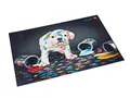 Produktbild: Läufer 46652 Schreibtischunterlage Bunter Hund, 53x40 cm, rutschfeste Schreibunterlage für Kinder, Zubehör für Kinderschreibtisch, mit transparenter Seitentasche