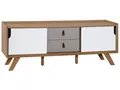 Produktbild: TV-Möbel weiss/heller Holzfarbton 2 Schubladen Acton