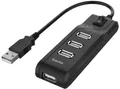 Produktbild: Hama USB-A-Hub 4 Ports mit Schalter USB 2.0, 480 Mbit/s USB-Hub