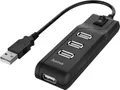 Produktbild: Hama 200118 USB 2.0 Hub, 4 Ports, 480 Mbit/s