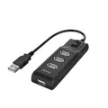 Produktbild: HAMA 4-fach, USB Hub, Schwarz