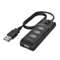 Produktbild: Hama Hub USB 2.0 Mulitport, 4-fach USB-A Splitter Verteiler mit Ein-/Ausschalter