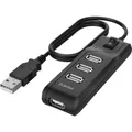 Produktbild: Hama 4 Port USB 2.0-Hub Schwarz
