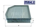 Produktbild: Mahle Luftfiltereinsatz OEM Qualitätsersatz (Motoransaug) LX 1250