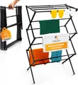 Produktbild: TIMELEOS Wäscheständer klein & platzsparend – klappbar, ausziehbar, Teleskop – stabil & kompakt – ideal für Camping und Haushalt