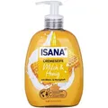 Produktbild: ISANA Flüssigseife Milch & Honig, mit Softpflege-Komplex und Pflegelipid, 500 ml gelb