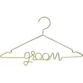 Produktbild: PartyDeco Kleiderbügel Metall 45x27cm Groom Metallbügel für Bräutigam Metallkleiderbügel Hemd Jacke Anzug Hemdenbügel Hochzeitszubehör Hochzeit Accessoires Gold