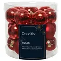 Produktbild: Weihnachtsbaumkugeln Glas Ø 2,5 cm 24 Stück rot glanz/matt