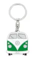 Produktbild: VW Collection by BRISA Schlüsselanhänger Volkswagen Schlüsselring im T1 Bulli Bus Design, emaillierter Anhänger in Grün
