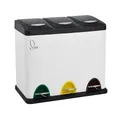 Produktbild: TC3X8 Mülleimer 3 Fächer, 24 Liter Treteimer mit Tretmechanismus, Pulverbesch...