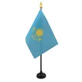 Produktbild: AZ FLAG - Tischflagge Kasachstan - 15x10 cm Goldene Splitze - Republik Kasachstan Tischfahne 10 x 15 Cm - Flaggen
