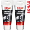 Produktbild: 2x SONAX Chrom & Alu Polier Paste Metall Politur Kunststoff Pflege Reiniger 75ml