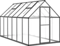 Produktbild: vidaXL Gewächshaus mit Fundamentrahmen Anthrazit 334x169x195 cm Alu
