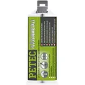 Produktbild: Petec Flüssigmetall 2 Komponenten Kleber Metall Epoxidharz. 2K Metallkleber hochfest 50 ml mit Mischrohr. Zwei Komponentenkleber für Kunststoff, Holz, Keramik, Stahl, Eisen und Beton