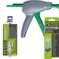 Produktbild: Petec Flüssigmetall 50ml + 2K Ausdrückpistole + 3 Mischrohre