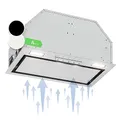 Produktbild: Klarstein Dunstabzugshaube 52cm, Abluft-Dunstabzugshaube mit Spülmaschinenfestem Aluminium Filter, Leise Abzugshaube für Abluft, 397 m³/h Luftstrom, Wandhauben mit LEDs, Dunstabzug zur Wandmontage
