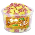 Produktbild: Trolli Pfirsischringe Dose - 150 Stück - Süß-saurer Pfirsichgenuss im Ringformat