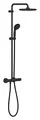 Produktbild: GROHE Vitalio Start - Duschsystem mit Thermostatbatterie (wassersparend, Wandmontage, perfektes Strahlbild, Antikalk- System), matt schwarz, 266772430