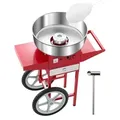 Produktbild: VEVOR elektrische Zuckerwattemaschine kommerzielle Zuckerwattegeräte mit Wagen (1000 W) mit 52 cm Edelstahlschüssel & Zuckerschaufel & Schublade, perfekt für Kindergeburtstage Familienfeiern Rot