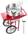 Produktbild: VEVOR elektrische Zuckerwattemaschine kommerzielle Zuckerwattegeräte mit Wagen (1000 W) mit 52 cm Edelstahlschüssel & Zuckerschaufel & Schublade, perfekt für Kindergeburtstage Familienfeiern Rot