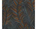 Produktbild: Vliestapete 39038-6 Attractive 2 Palmenblätter schwarz-petrol