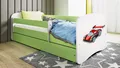Produktbild: Raumhirsch Furniture Kinderbett 70x140, 80x160, 80x180 cm - Komplettset mit Schublade (Bett für Mädchen, Einzelbett für Kinder von 2-12 Jahren, Rausfallschutz und Lattenrost), verschiedene Farben & Designs