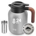Produktbild: LEBENLANG Thermoskanne 1,5L | Isolierkanne für Heiß & Kalt | Keramikbeschichtung