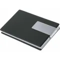 Produktbild: Wedo Visitenkartenbox Good Deal, Aluminium/PVC (schwarz) Kombination aus Aluminium und PVC in Lederoptik (Visitenkarte) (205 6601)