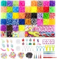 Produktbild: Noa Home Deco Loom Bänder 5100+ Stück Armband Loops Gummis DIY Basteln