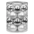 Produktbild: MAGIC Weihnachtskugeln Glas 6cm 20 STK. Christbaumkugeln Farbe: Silber Glanz/weiß matt