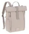 Produktbild: LÄSSIG Baby Wickelrucksack Wickeltasche Rucksack mit Wickelunterlage, Kinderwagenbefestigung, Flaschenhalter nachhaltig produziert/GRE Rolltop Up Backpack taupe