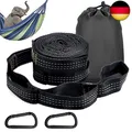 Produktbild: Hängematten Aufhängung Befestigung, 2X Karabiner +Schlingen,3 m x 2,5 cm Max 3