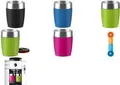 Produktbild: emsa Isolierbecher TRAVEL CUP, 0,20 L., Manschette schwarz hochwertiger Edelstahl, Silikon-Ummantelung, - 1 Stück (514514)
