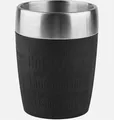 Produktbild: EMSA Travel Cup Thermobecher Isolierbecher Kaffeebecher Hot+Cool 0,2L✅ Schwarz ✅