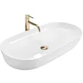 Produktbild: Rea Aufsatzwaschbecken Cleo 81 Oval White - Weiß